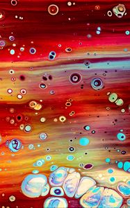 Preview wallpaper stains, paint, bubbles, liquid, colorful