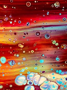Preview wallpaper stains, paint, bubbles, liquid, colorful