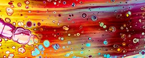 Preview wallpaper stains, paint, bubbles, liquid, colorful