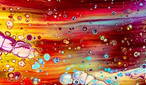 Preview wallpaper stains, paint, bubbles, liquid, colorful