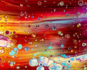 Preview wallpaper stains, paint, bubbles, liquid, colorful