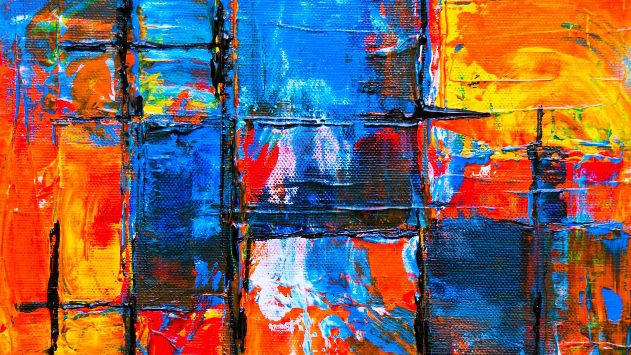 Wallpaper stains, paint, canvas, abstraction, colorful, contemporary art