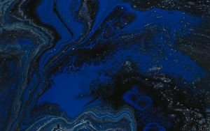 Preview wallpaper stains, paint, liquid, blue, abstraction