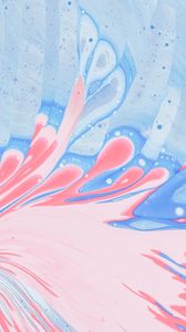 Preview wallpaper stains, paint, liquid, abstraction, blue, pink