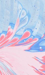 Preview wallpaper stains, paint, liquid, abstraction, blue, pink