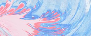 Preview wallpaper stains, paint, liquid, abstraction, blue, pink