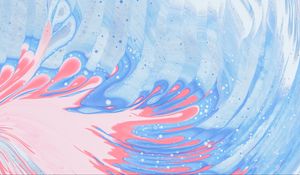 Preview wallpaper stains, paint, liquid, abstraction, blue, pink