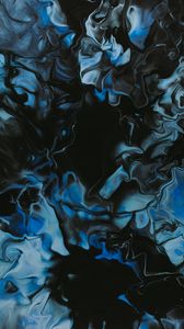 Preview wallpaper stains, paint, liquid, abstraction, blue, black