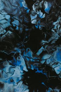 Preview wallpaper stains, paint, liquid, abstraction, blue, black