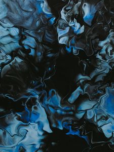 Preview wallpaper stains, paint, liquid, abstraction, blue, black