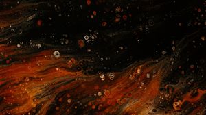 Preview wallpaper stains, paint, liquid, abstraction, brown, black