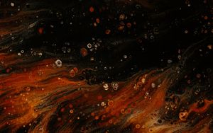 Preview wallpaper stains, paint, liquid, abstraction, brown, black