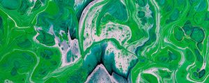 Preview wallpaper stains, paint, liquid, macro, abstraction, green