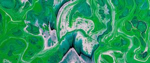 Preview wallpaper stains, paint, liquid, macro, abstraction, green