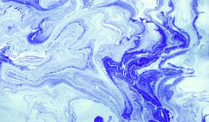 Preview wallpaper stains, paint, liquid, mixing, blue, abstraction