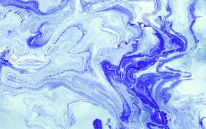 Preview wallpaper stains, paint, liquid, mixing, blue, abstraction