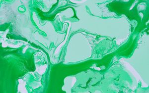 Preview wallpaper stains, paint, liquid, abstraction, green