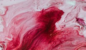 Preview wallpaper stains, paint, liquid, abstraction, pink, red