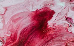 Preview wallpaper stains, paint, liquid, abstraction, pink, red