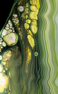 Preview wallpaper stains, paint, mixing, liquid, green