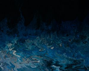 Preview wallpaper stains, ripples, abstraction, blue, dark