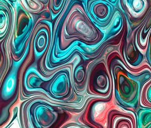 Preview wallpaper stains, ripples, colorful, wavy, abstraction