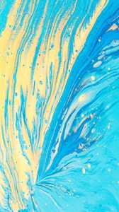 Preview wallpaper stains, spots, paint, abstraction, blue, yellow