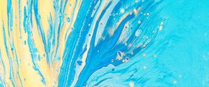 Preview wallpaper stains, spots, paint, abstraction, blue, yellow