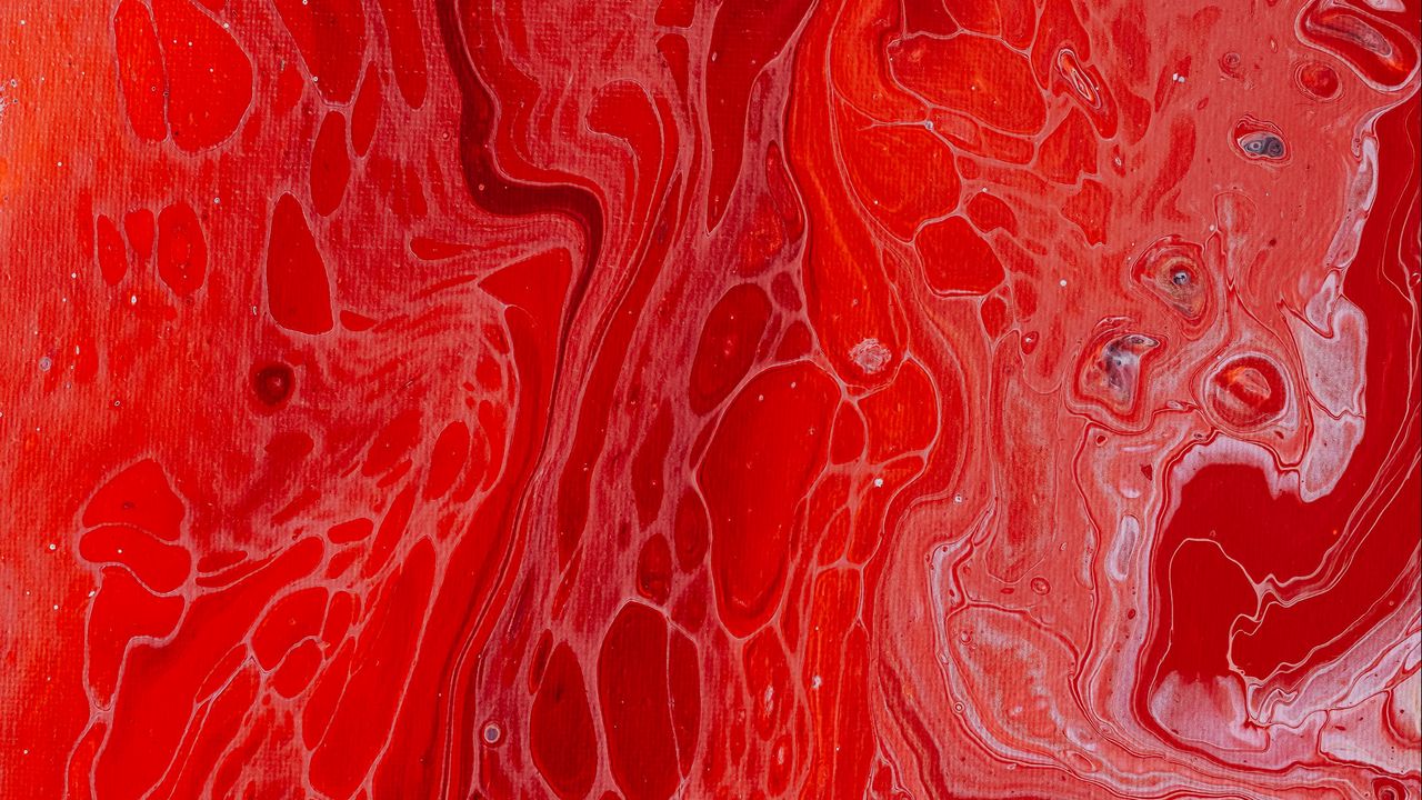 Wallpaper stains, spots, paint, red, abstraction
