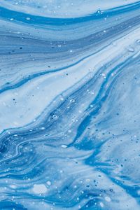 Preview wallpaper stains, waves, paint, liquid, blue