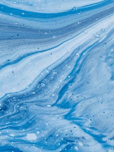Preview wallpaper stains, waves, paint, liquid, blue