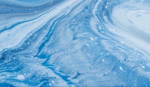 Preview wallpaper stains, waves, paint, liquid, blue