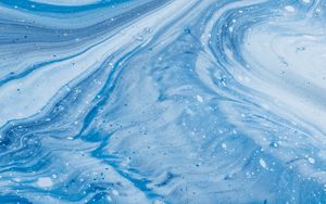 Preview wallpaper stains, waves, paint, liquid, blue