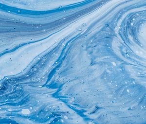 Preview wallpaper stains, waves, paint, liquid, blue