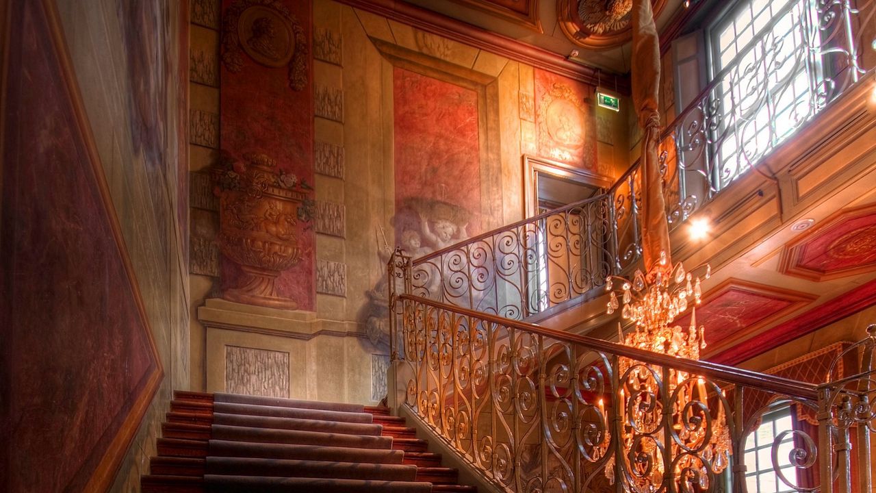 Wallpaper staircase, beautiful, design, interior