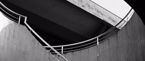 Preview wallpaper staircase, building, bw, railing