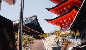 Preview wallpaper staircase, buildings, pagoda, asia, architecture