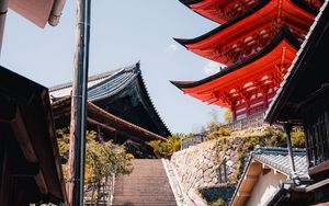 Preview wallpaper staircase, buildings, pagoda, asia, architecture