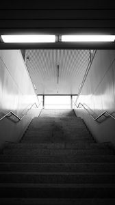 Preview wallpaper staircase, bw, architecture