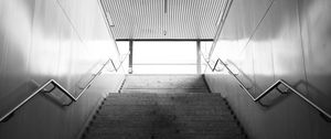 Preview wallpaper staircase, bw, architecture