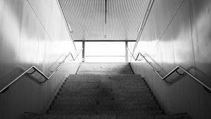 Preview wallpaper staircase, bw, architecture