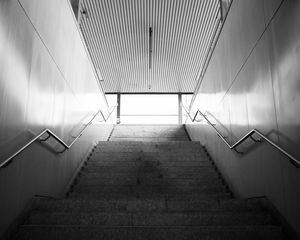 Preview wallpaper staircase, bw, architecture