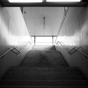 Preview wallpaper staircase, bw, architecture