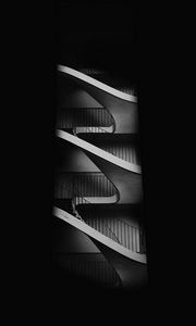 Preview wallpaper staircase, bw, minimalism, dark, architecture