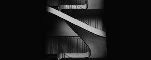 Preview wallpaper staircase, bw, minimalism, dark, architecture