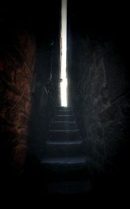 Preview wallpaper staircase, crevice, wall, light, gloomy