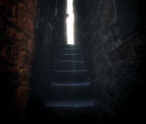 Preview wallpaper staircase, crevice, wall, light, gloomy