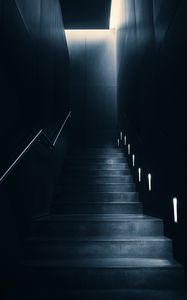 Preview wallpaper staircase, dark, room, backlight, lighting