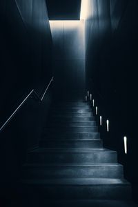 Preview wallpaper staircase, dark, room, backlight, lighting