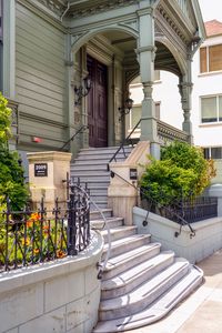 Preview wallpaper staircase, door, columns, building, architecture